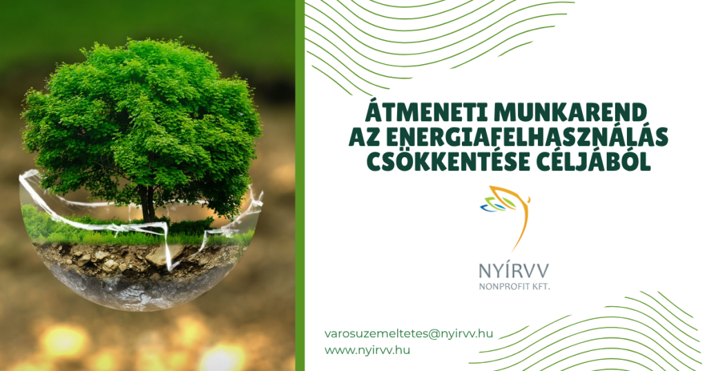 Átmeneti munkarend energiamegtakarítás céljából